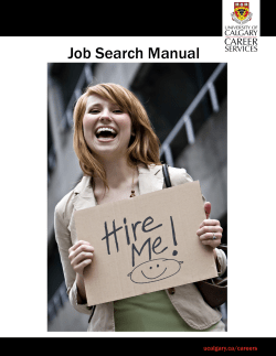 Job Search Manual ucalgary.ca/careers