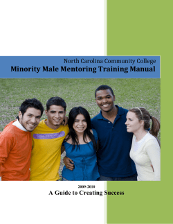 Minority Male Mentoring Training Manual  A Guide to Creating Success