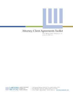 Attorney-Client Agreements Toolkit R M H