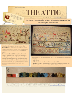 THE ATTIC The Scarlet Letter’s July’s Sampler of the Month