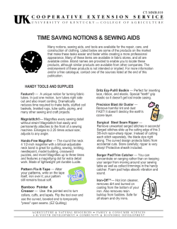 TIME SAVING NOTIONS &amp; SEWING AIDS