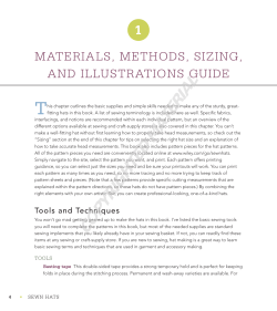 T 1 MATERIALS, METHODS, SIZING, AND ILLUSTRATIONS GUIDE