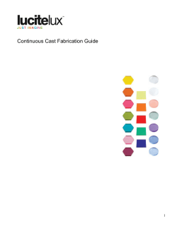 Continuous Cast Fabrication Guide  1
