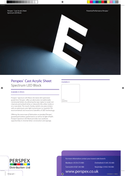 Perspex Cast Acrylic Sheet Spectrum LED Block