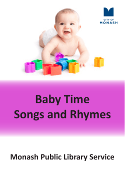 Baby Time Songs and Rhymes Monash Public Library Service