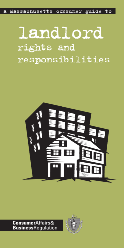 landlord rights and responsibilities a Massachusetts consumer guide to