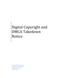Digital Copyright and DMCA Takedown Notice