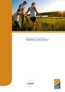 Parental leave toolkit Minerals CounCil of australia Prepared by