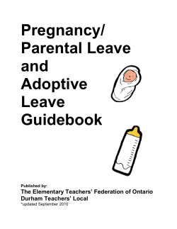 Pregnancy/ Parental Leave and Adoptive