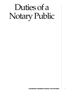 Duties of a Notary Public 11 G
