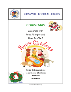 CHRISTMAS KIDS WITH  FOOD ALLERGIES Celebrate with Food Allergies and