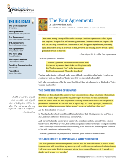 The Four Agreements THE BIG IDEAS Philosophers