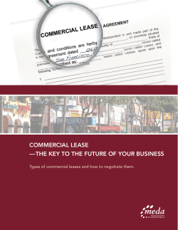 commercial lease —the key to the future of your business