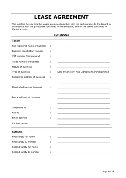 LEASE AGREEMENT