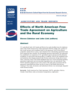 Effects of North American Free Trade Agreement on Agriculture