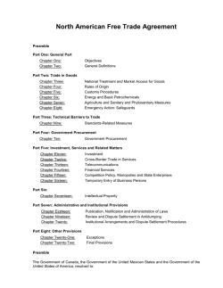 North American Free Trade Agreement