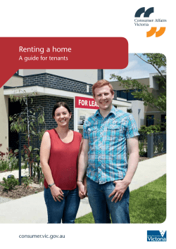 Renting a home A guide for tenants consumer.vic.gov.au