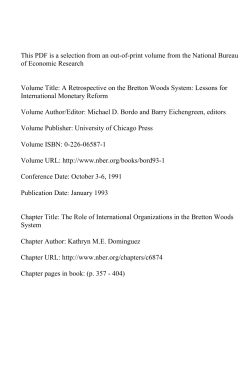 This PDF is a selection from an out-of-print volume from... of Economic Research
