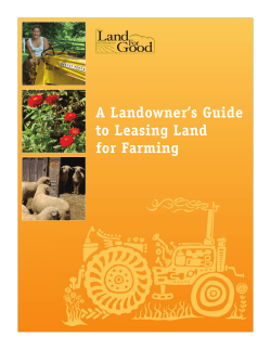 A Landowner’s Guide to Leasing Land for Farming