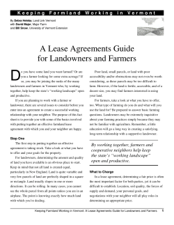 A Lease Agreements Guide for Landowners and Farmers