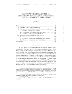 RATIONAL TREATIES: ARTICLE II, CONGRESSIONAL-EXECUTIVE AGREEMENTS, AND INTERNATIONAL BARGAINING