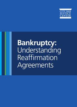 Bankruptcy:  Understanding Reaffirmation