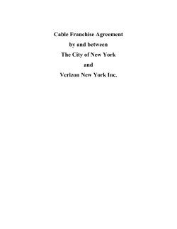 Cable Franchise Agreement by and between The City of New York