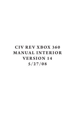 Civ R ev X boX 360 Manual in teR ioR 5/27/08