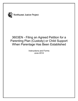 3603EN - Filing an Agreed Petition for a