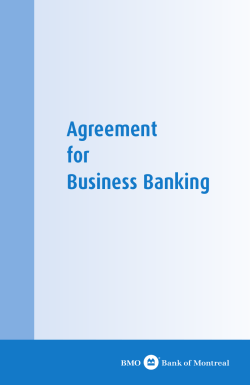 Agreement for Business Banking