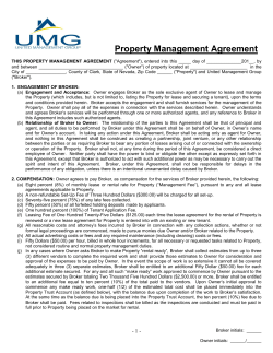 Property Management Agreement