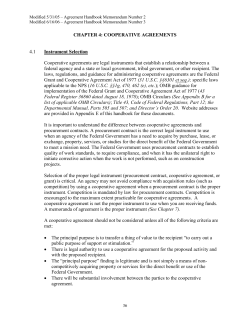 Modified 5/31/05 – Agreement Handbook Memorandum Number 2