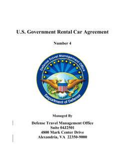 U.S. Government Rental Car Agreement
