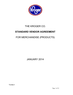 THE KROGER CO.  FOR MERCHANDISE (PRODUCTS) JANUARY 2014