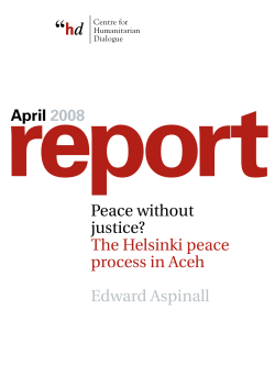 report Peace without justice? The Helsinki peace