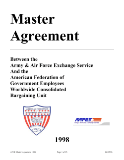 Master Agreement