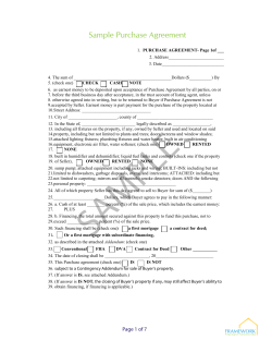 Sample Purchase Agreement