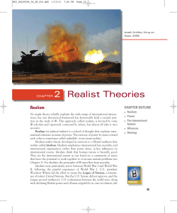2 Realist Theories Realism CHAPTER OUTLINE