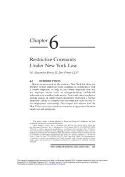 6 Chapter  Restrictive Covenants