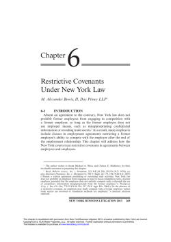 6 Chapter  Restrictive Covenants