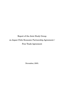 Report of the Joint Study Group Free Trade Agreement