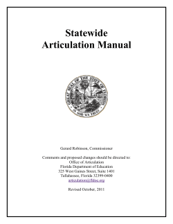 Statewide Articulation Manual