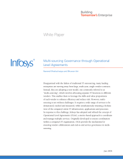 Multi-sourcing Governance through Operational Level Agreements
