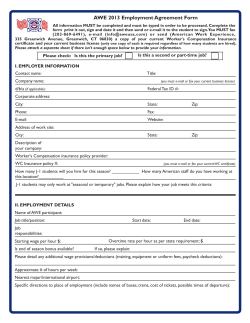 AWE 2013 Employment Agreement Form