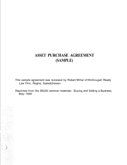 ASSET PURCHASE AGREEMENT (SAMPLE)