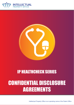 ConfIdEnTIAL dISCLoSuRE AgREEmEnTS IP HEALTHCHECK SERIES
