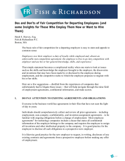 Dos and Don’ts of Fair Competition for Departing Employees (and