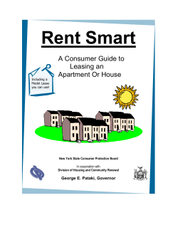 Heading Rent Smart A Consumer Guide to Leasing an