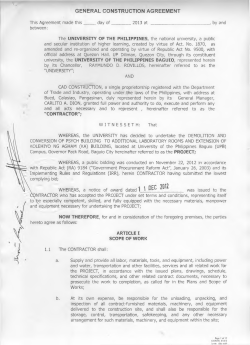 GENERAL  CONSTRUCTION  AGREEMENT