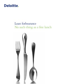 Loan forbearance No such thing as a free lunch